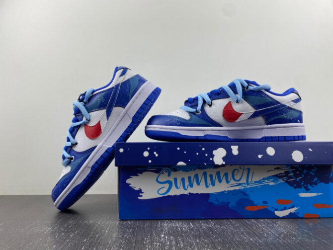 Nike SB Dunk Low Pepsi Deconstruct strap FD9064-110 - Image 8