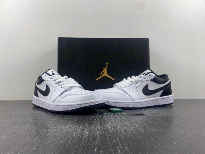 Air Jordan 1 Low white and black 553558-132 - Image 6