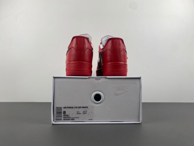 Nike Air Force 1 Low Off-White Red AO4297-600 - Image 2