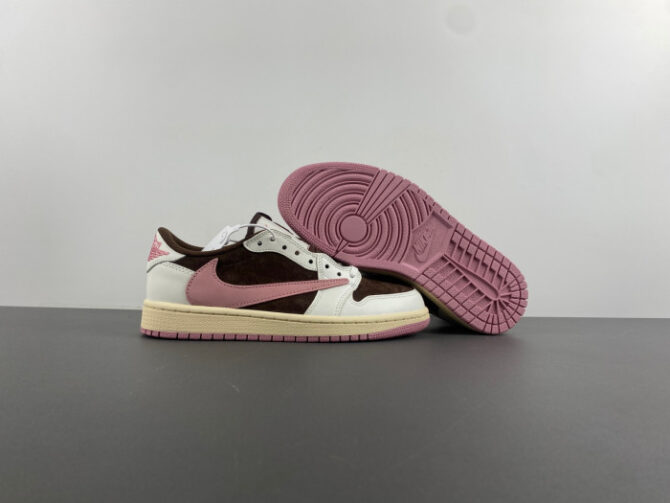 Jordan 1 Retro Low OG SP Travis Scott Pink brown DZ4137-206 - Image 2