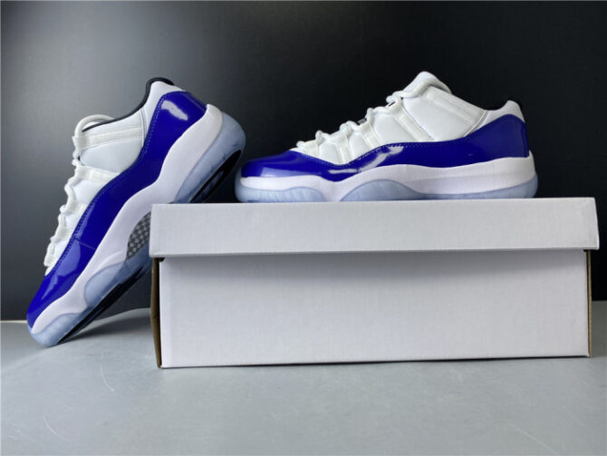 Air Jordan 11 Retro Low White Concord AH7860-100 - Image 2