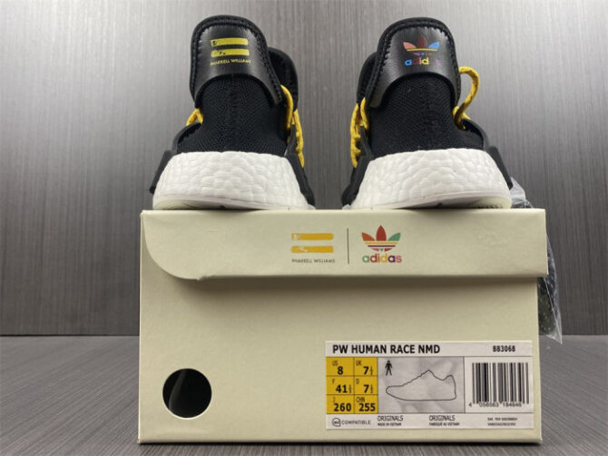 Adidas Pharrell x NMD HU Pharrell Human Species Black BB3068 - Image 7