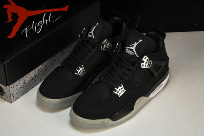 Jordan 4 Retro Black and Grey 1368-63 - Image 3