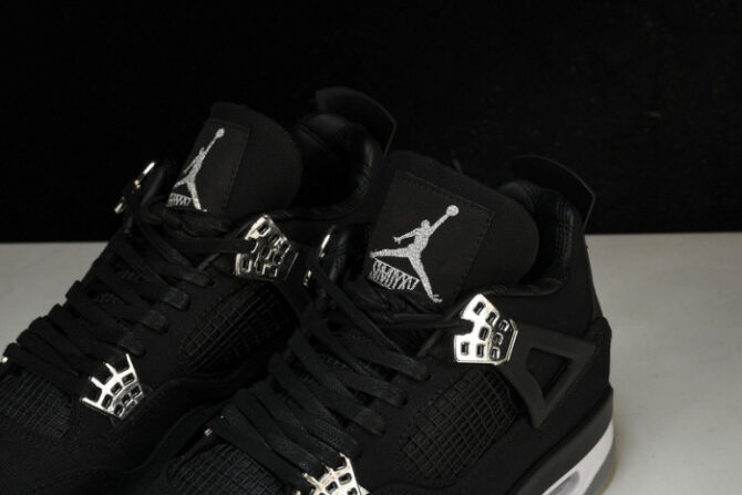 Jordan 4 Retro Black and Grey 1368-63 - Image 2