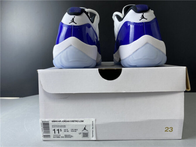 Air Jordan 11 Retro Low White Concord AH7860-100 - Image 3