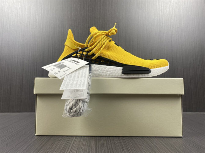 Adidas Pharrell x NMD Human Race 'Yellow' BB0619 - Image 3