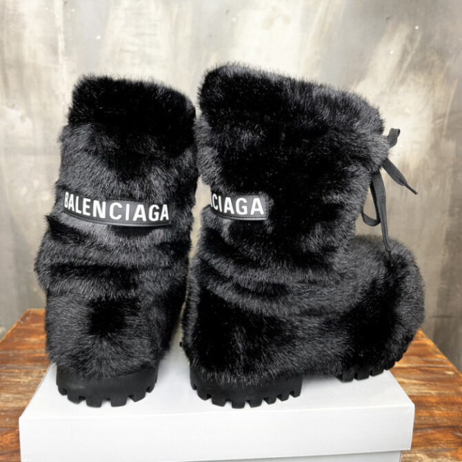 Balenciaga Boot (black fake mink) - Image 10