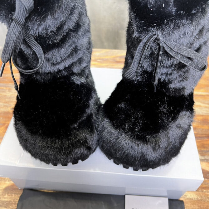 Balenciaga Boot (black fake mink) - Image 3