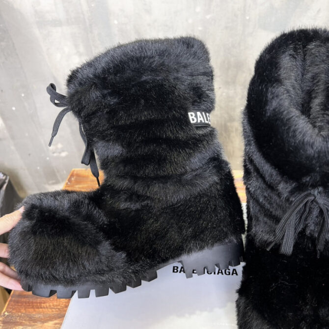 Balenciaga Boot (black fake mink) - Image 4