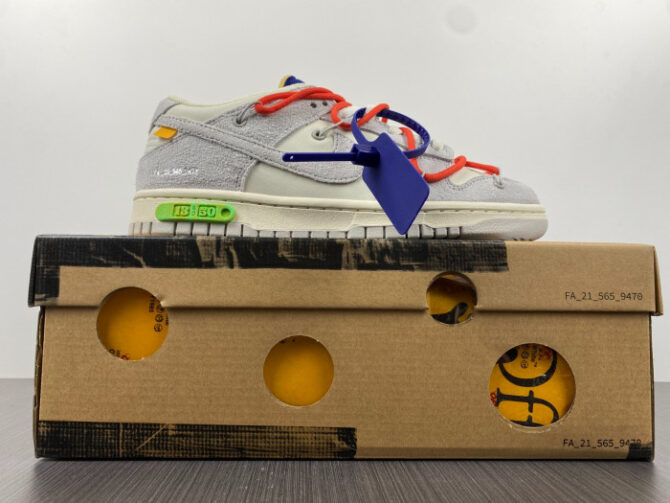 Nike Dunk Low O-W Lot 13 DJ0950-110 - Image 2