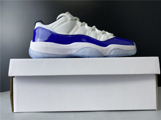 Air Jordan 11 Retro Low White Concord AH7860-100 - Image 4