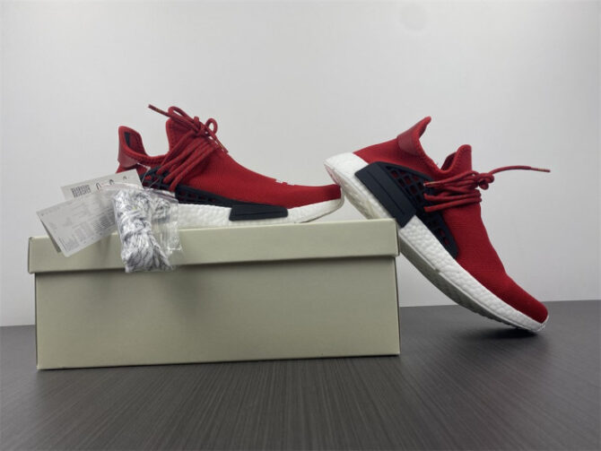 Adidas Pharrell x NMD Human Race 'Red' BB0616 - Image 6