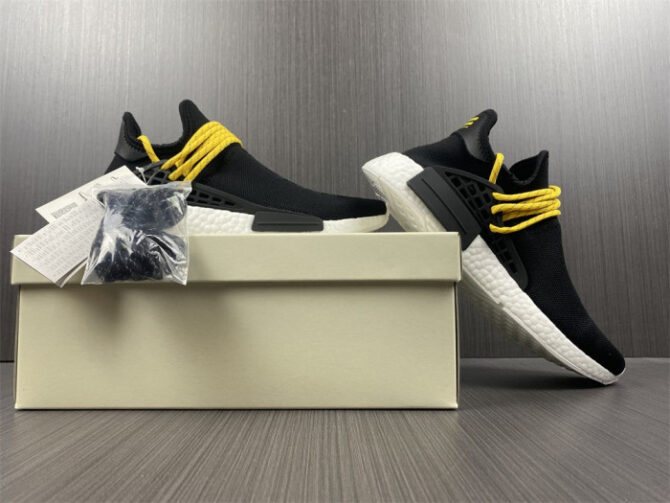 Adidas Pharrell x NMD HU Pharrell Human Species Black BB3068 - Image 8