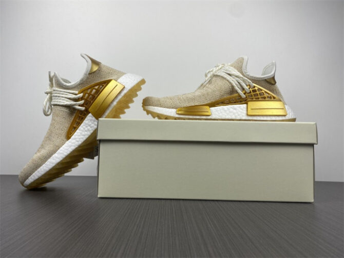 Adidas Pharrell NMD HU China Pack Happy (Gold) F99762 - Image 9