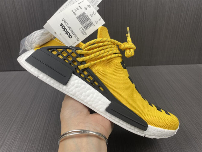 Adidas Pharrell x NMD Human Race 'Yellow' BB0619 - Image 6