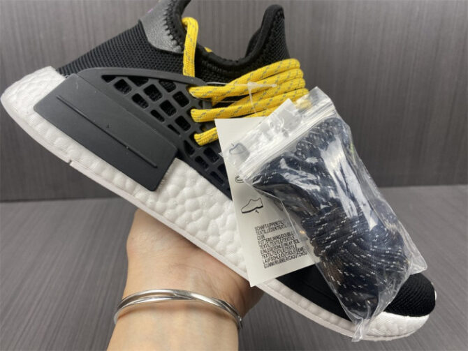 Adidas Pharrell x NMD HU Pharrell Human Species Black BB3068 - Image 3