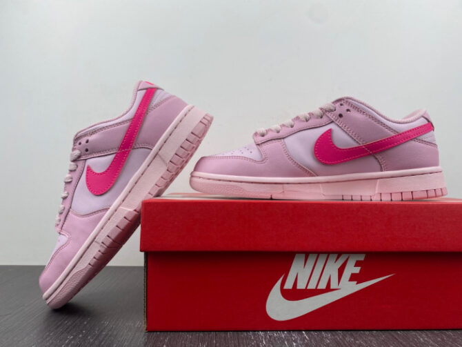 Nike Dunk Low Triple Pink (GS) DH9765-600 - Image 8