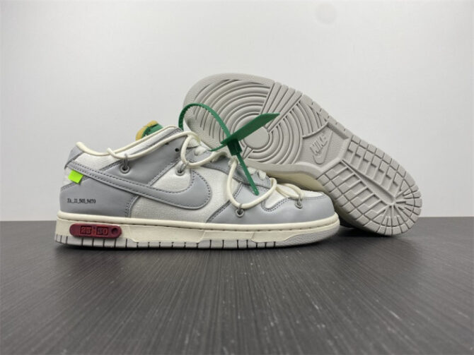 Nike Dunk Low Off-White Lot 25 DM1602-121 - Image 3