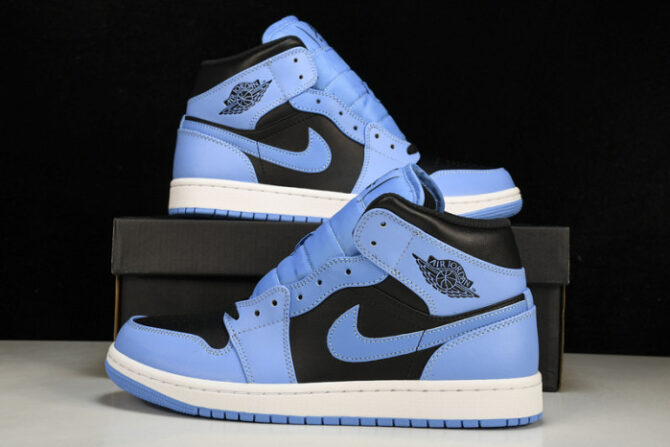 Jordan 1 Mid University Blue Black DQ8426-401 - Image 2