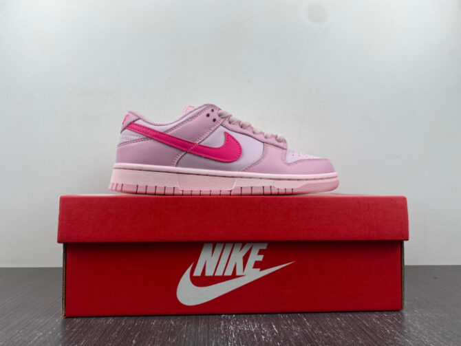 Nike Dunk Low Triple Pink (GS) DH9765-600 - Image 4