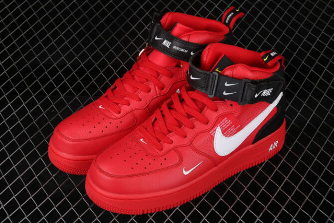 Air Force 1 Mid Utility University Red 804609-605 - Image 8