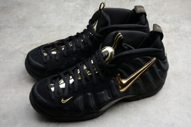 Air Foamposite Pro Black Metallic Gold 624041-009 - Image 6