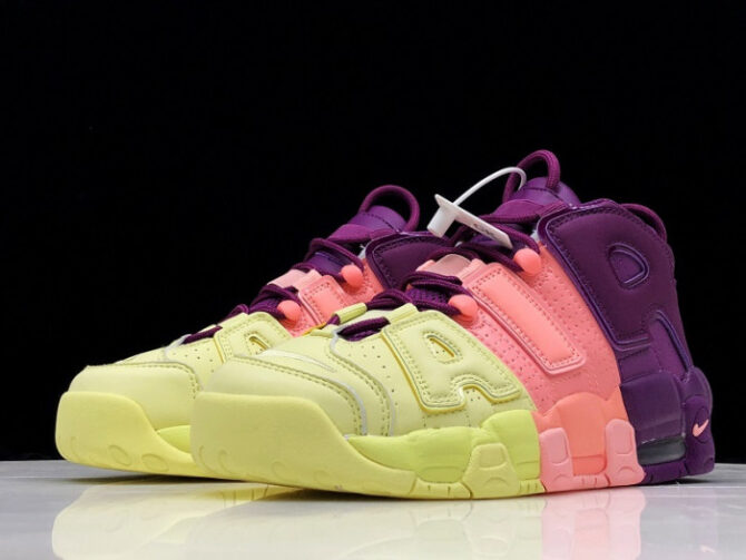 NIKE WMNS AIR MORE UPTEMPO CITRON/PINK/BRIGHT PURPLE-NIGHT GRAPE STYLE AV8237-800 - Image 8