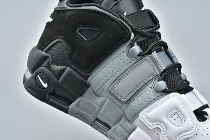 Nike Air More Uptempo Tri-Color Black White Grey 921948-002 - Image 2