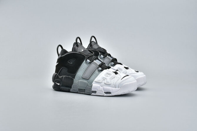 Nike Air More Uptempo Tri-Color Black White Grey 921948-002 - Image 3