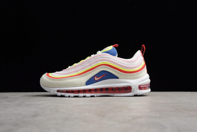 NIKE AIR MAX 97 SE “CORDUROY” SAIL/VOLT GLOW/ARCTIC PINK WOMENS AQ4137-101