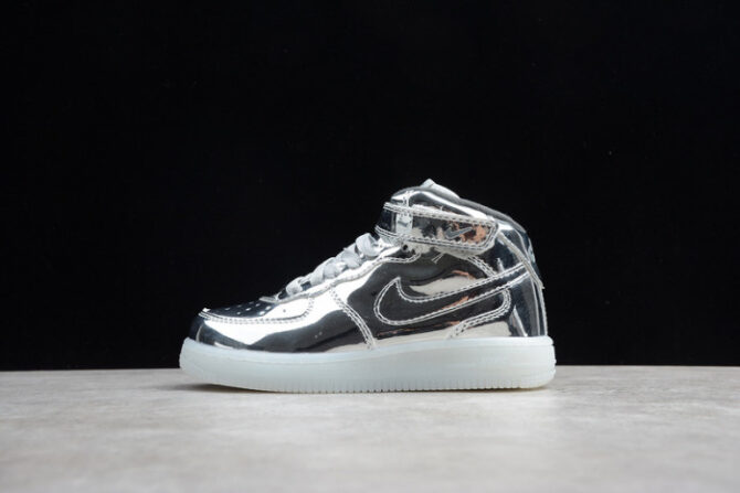 Kids Nike Air Force 1 Mid WB Metallic Silver 314197-8500