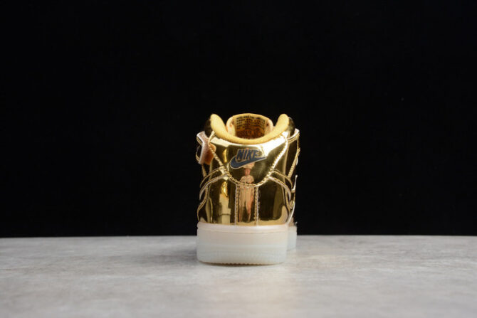 Kids Nike Air Force 1 Mid WB Metallic Gold 314197-8100 - Image 4