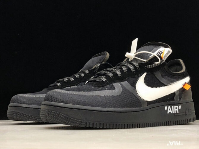 NikeAir Force 1 Low O-W Black White AO4606-001 - Image 6