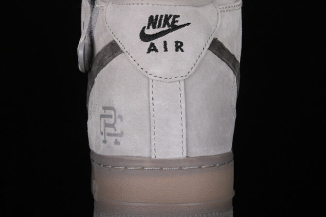 Reigning Champ x Nike Air Force 1 Mid '07 Light Grey/Black 807618-208 - Image 4