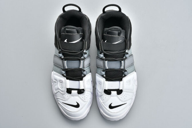 Nike Air More Uptempo Tri-Color Black White Grey 921948-002 - Image 4