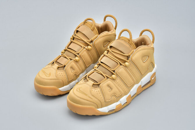 NIKE AIR MORE UPTEMPO PRM “WHEAT” BROWN AA4060-200 - Image 7