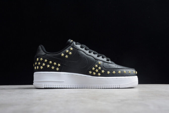 NIKE AIR FORCE 1 LOW STARS BLACK AR0639-001 - Image 6