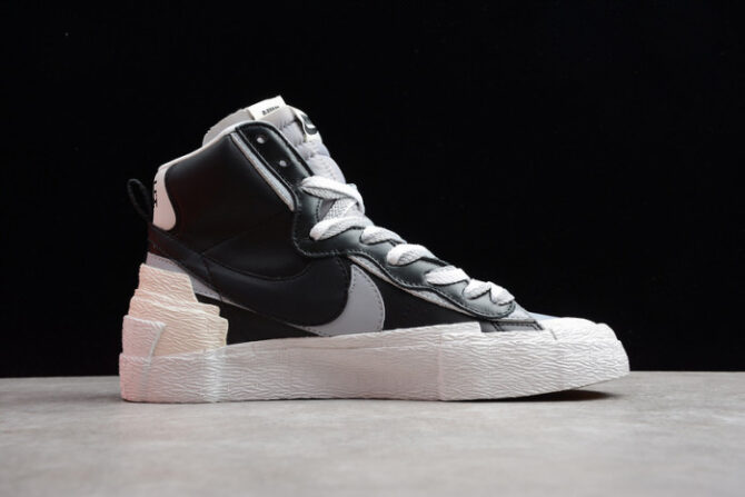 SACAI X NIKE BLAZER MID BLACK GREY BV0072-002 - Image 5