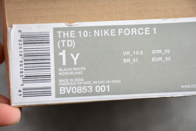 Air Force 1 Low O-W Black (TD) BV0853-001 - Image 3