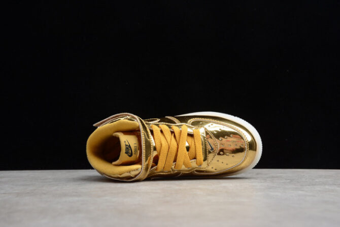 Kids Nike Air Force 1 Mid WB Metallic Gold 314197-8100 - Image 5