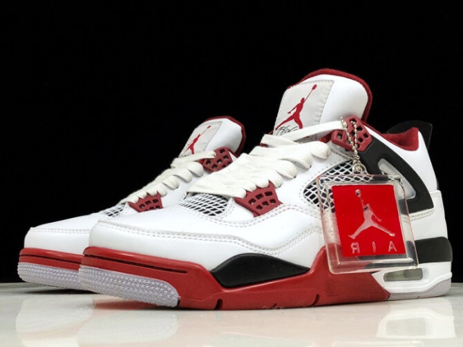 Air Jordan 4 Fire Red/White/Black Men 308497-160 - Image 8