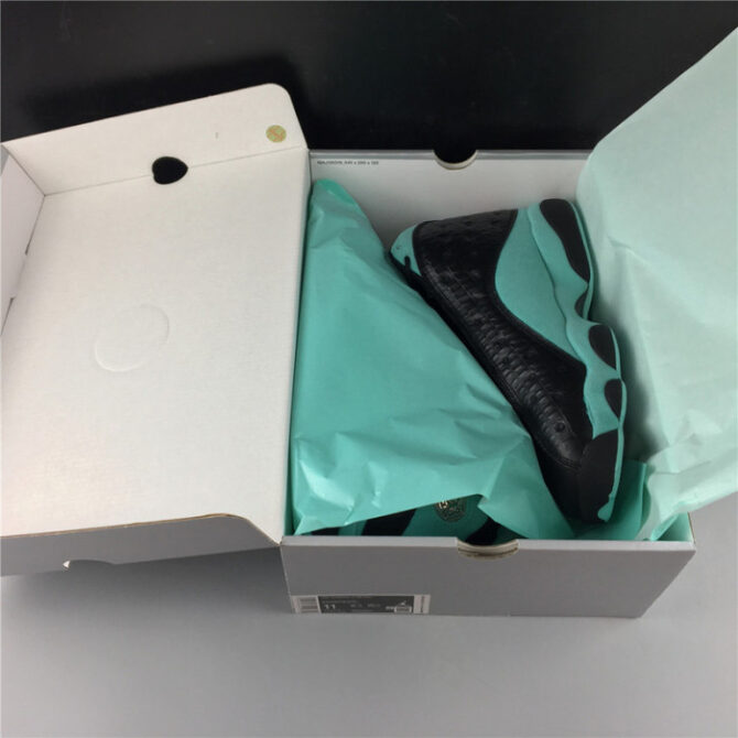 AIR JORDAN 13 RETRO BLACK ISLAND GREEN 414571-030 - Image 2