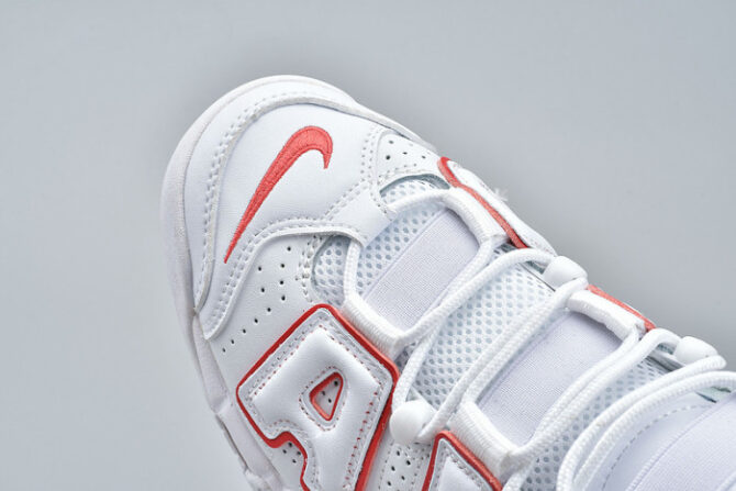 Air More Uptempo White Varsity Red Outline 921948-102 - Image 2