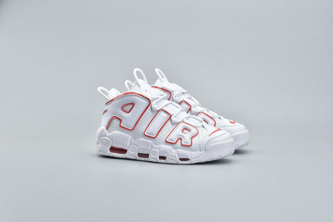 Air More Uptempo White Varsity Red Outline 921948-102 - Image 4