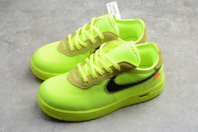 Air Force 1 TD x Off White VOLT HYPER JADE CONE Toddler BV0853-700 - Image 2