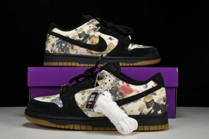 Nike SB Dunk Low Supreme Rammellzee FD8778-001 - Image 3