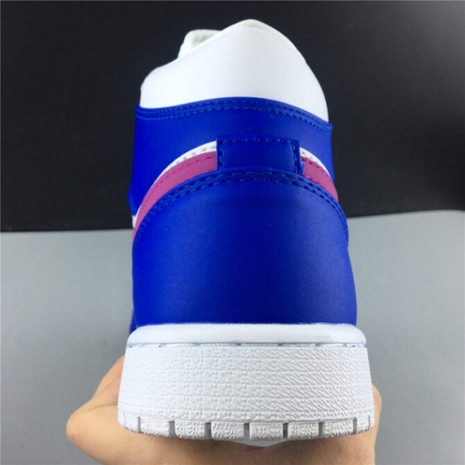 AIR JORDAN 1 MID HYPER ROYAL/HYPER VIOLET-WHITE 554724-451 - Image 8