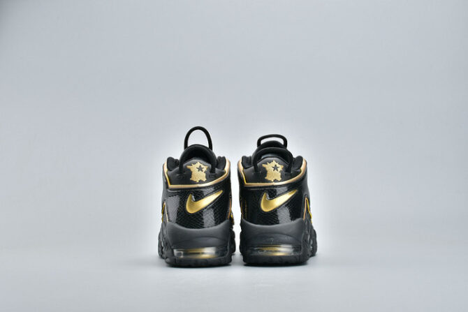 NIKE AIR MORE UPTEMPO “FRANCE” BLACK/METALLIC GOLD AV3810-001 - Image 3