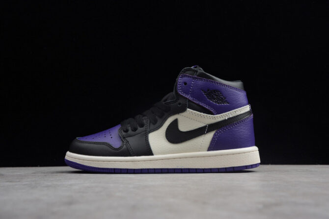 Kids Air Jordan 1 Retro High OG 'Court Purple' 555088-501