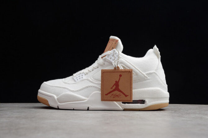 Air Jordan 4 Retro Levi's White (Levi's Tag) AO2571 100